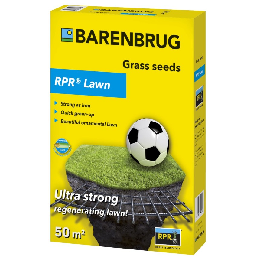 Професионална тревна смес Barenbrug RPR Lawn 1 kg – Самовъзстановяваща се морава до 50 m²