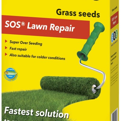 Професионална тревна смес за възстановяване на морава Barenbrug SOS Lawn Repair 1 кг – Бърз ремонт на тревни площи до 50 м²