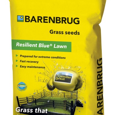 Професионална тревна смес за натоварени площи Barenbrug Resilient Blue Lawn 5 кг – Устойчива на суша, болести и интензивно натоварване до 250 м²