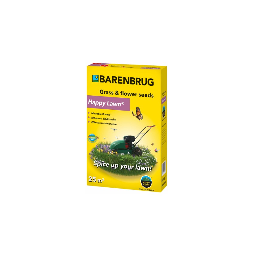 Barenbrug Happy Lawn 0.5 кг – Тревна смес с цветя за красива цъфтяща морава до 25 м²