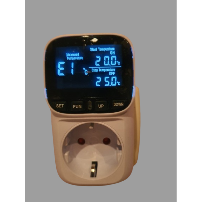 Дигитален - Термостат PT-ThermoShield 1 – Температурен Контролер - 16A за Отоплителни Кабели - Оранжерии и Палми